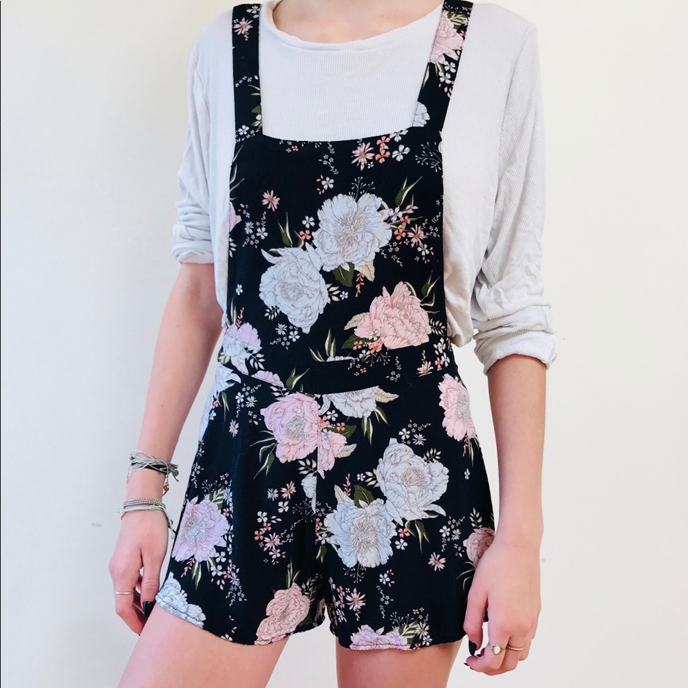 H&M floral overalls